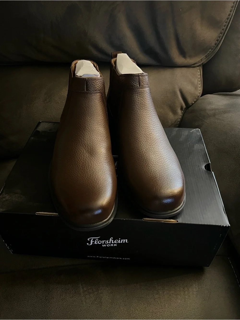 Florsheim Brown Leather Chelsea Boot Slip-On